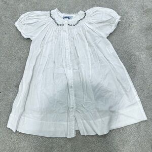 Orient Expressed White smocked dress size 3m